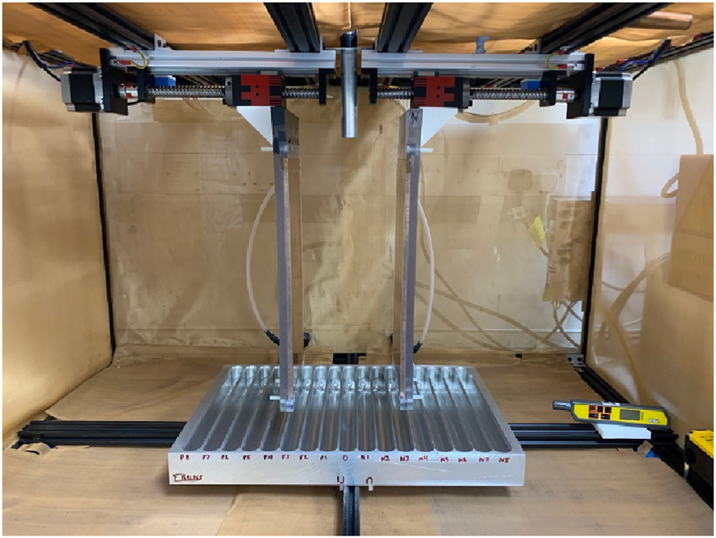 The actual free-fall electrostatic separator built for the 2023 investigation
